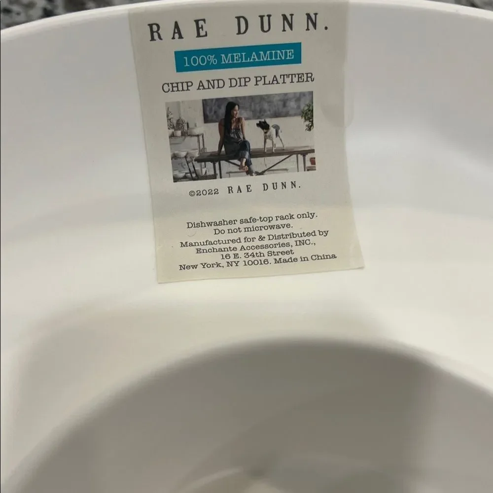 Rae Dunn Chips and Salsa Platter - NWT